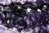 Dark Purple Amethyst Geode On Metal Stand - Uruguay #368773-1